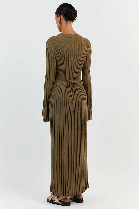 Rustic Comfort Ribbed Dress